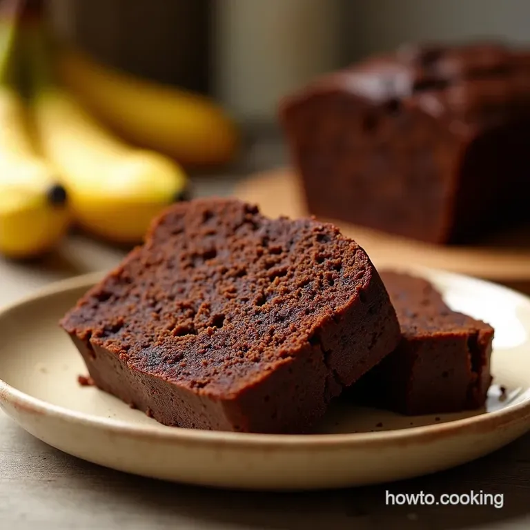 The Guiltfree Gorgeous Healthy Dark Chocolate Ripe Banana Loaf presentation