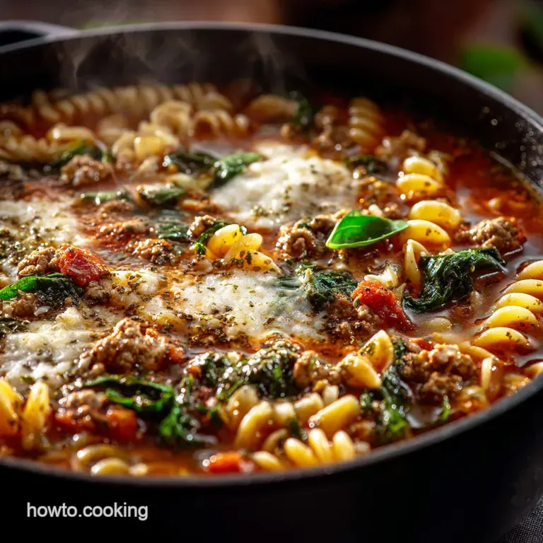 The Weeknight Wonder Healthy Hearty Lasagna Soup Turkey Spinach presentation