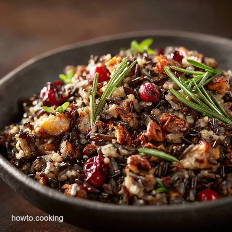 Healthy Thanksgiving Dishes: Autumnal Wild Rice Dressing (Gluten-Free) presentation