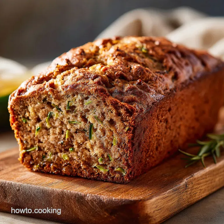 Healthy Zucchini Banana Bread Wholesome Morning Loaf Low Sugar presentation