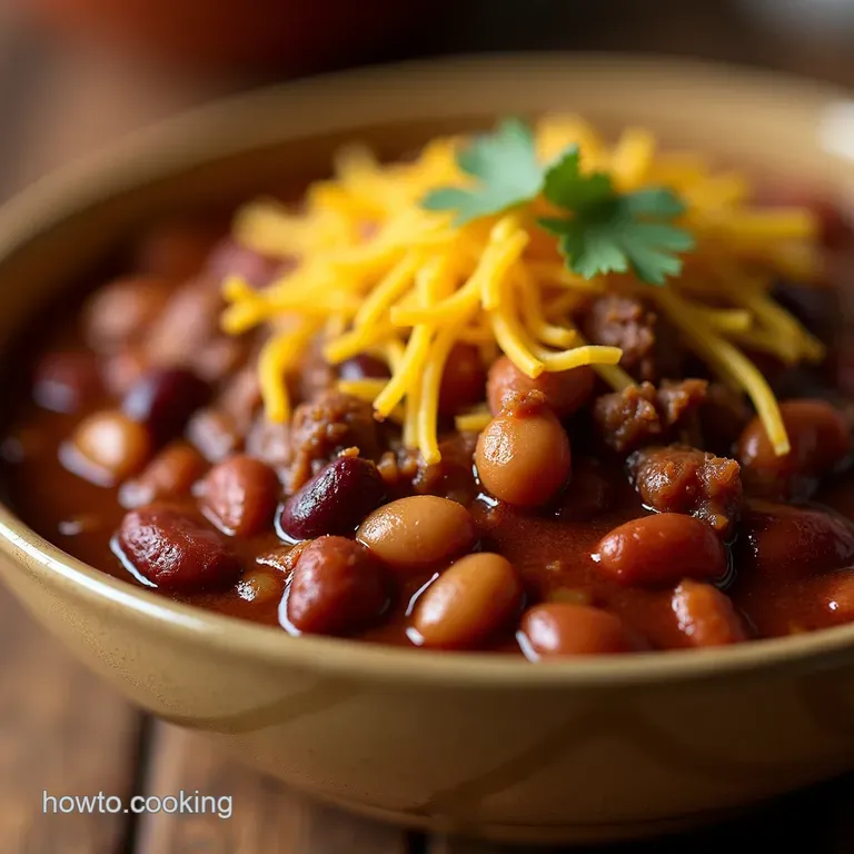 The Big Batch Heart of the Heartland Beef Bean Chili presentation
