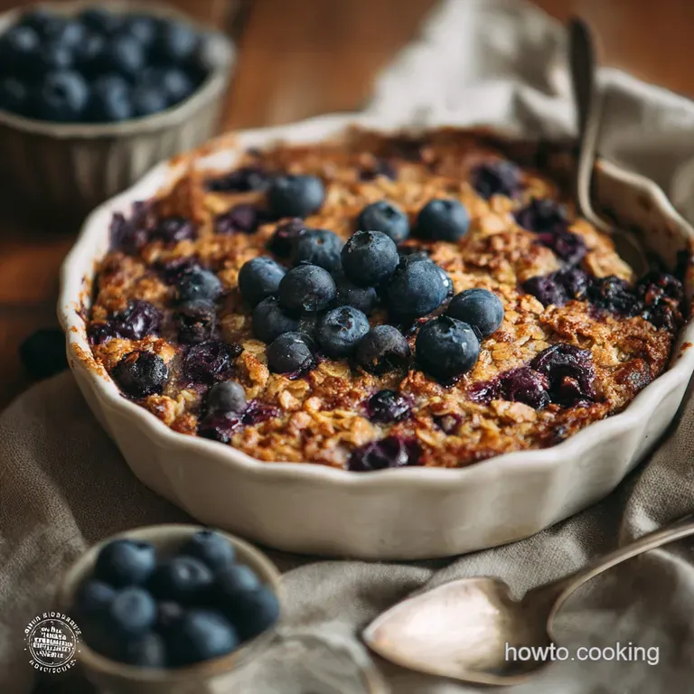Blueberry Baked Oatmeal: Our Hearty Maple Bake (Ready in 50 Minutes) presentation