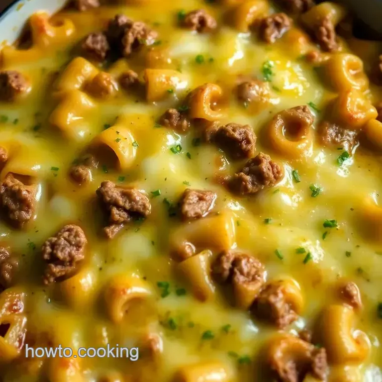 Hearty Cheesy Ground Beef and Rice Casserole presentation