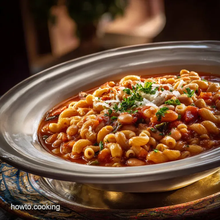 The Italian Comfort Classic Chefs Hearty Pasta E Fagioli Pasta and Beans presentation
