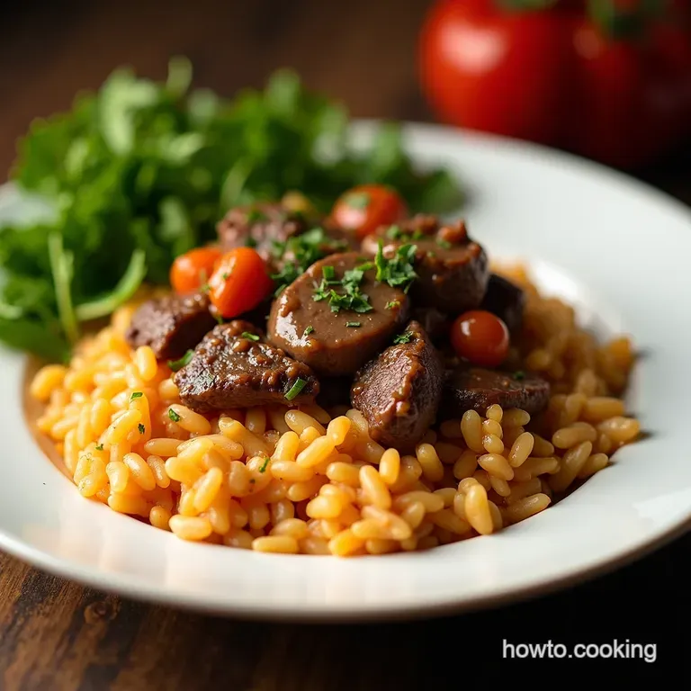 Hearty Crockpot Beef Tips and Gravy with Fluffy Rice