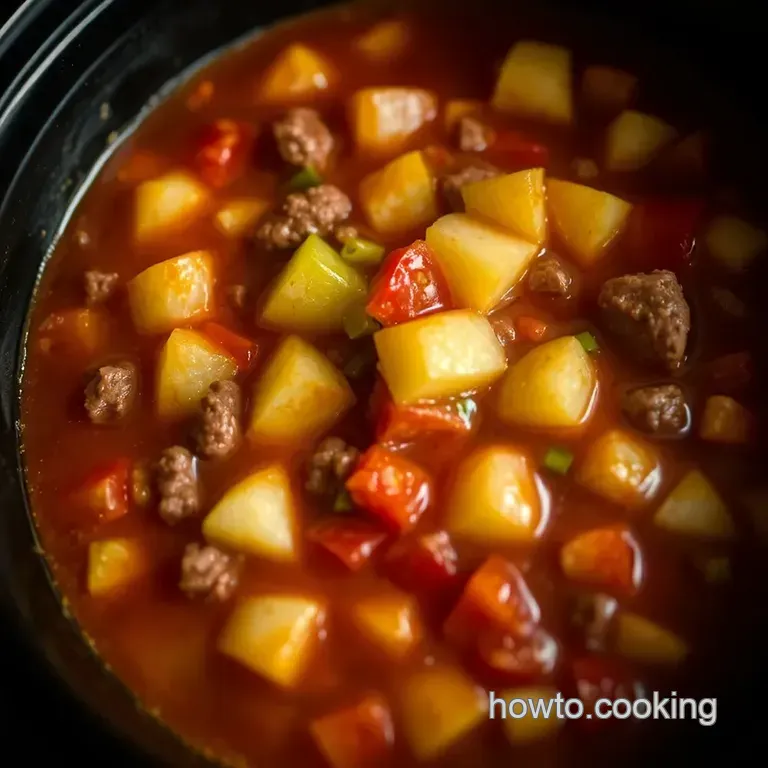 Hearty Crockpot Cowboy Soup presentation
