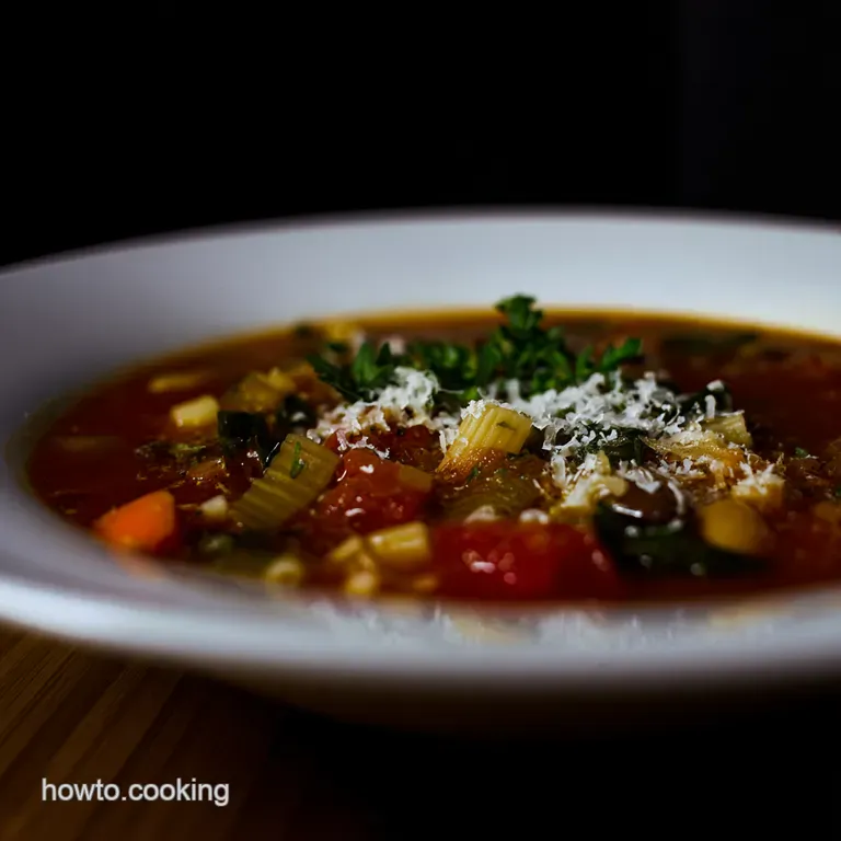 Hearty Homemade Minestrone Soup presentation