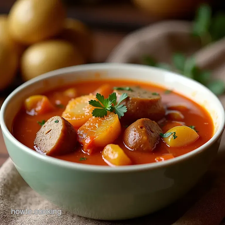 Hearty Italian Sausage and Potato Soup a Bowlful of Comfort presentation