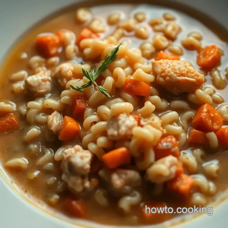 Hearty Orzo Chicken Soup: A Comforting Delight presentation