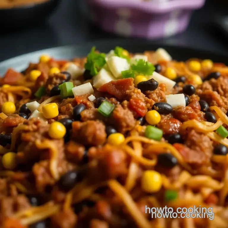Hearty Taco Bake: A Family-Friendly Comfort Dish presentation