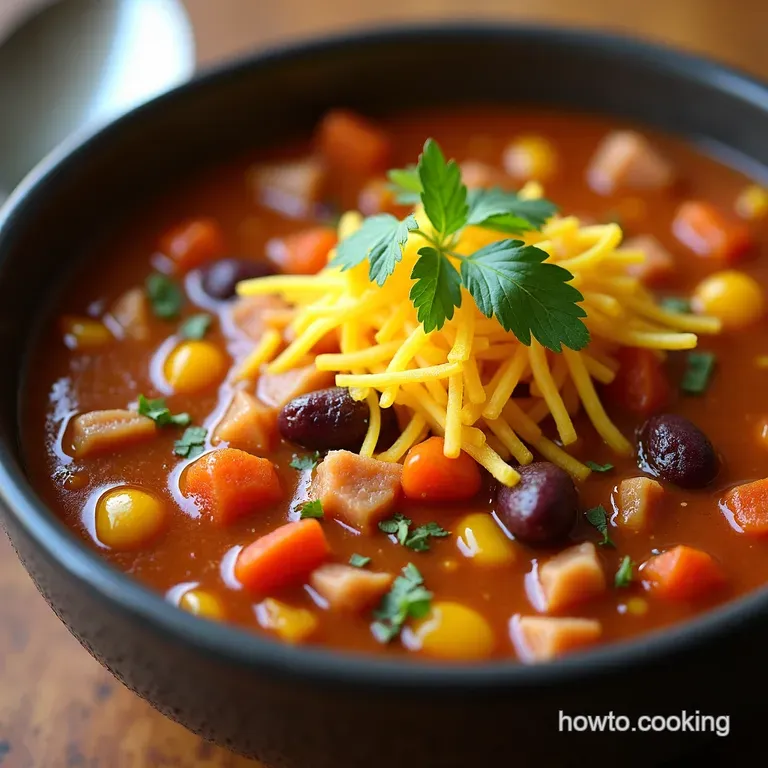 OnePot Wonder Hearty Turkey Taco Soup with All the Fixings