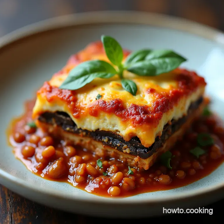 The Athenian Dream Hearty Vegetarian Moussaka with Smoky Aubergine and Rich Lentil Ragu