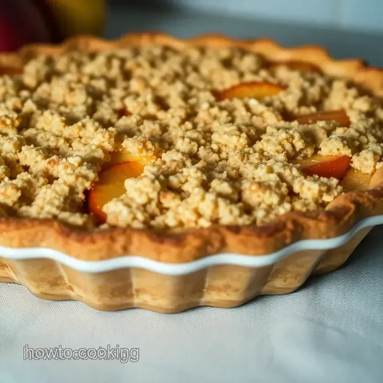 Heavenly Peach Crumb Top Pie: A Slice of Summer Bliss presentation