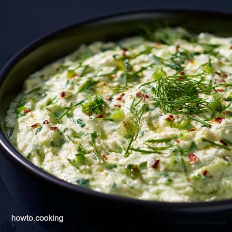 High Protein Veggie Dip: the Smooth Mighty Green Goddess presentation