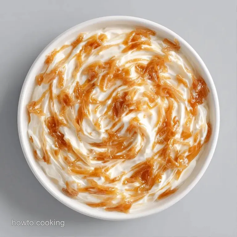 A platter of gold potato chips and toasted baguette slices surrounding a bowl of rich, golden-brown onion cream.