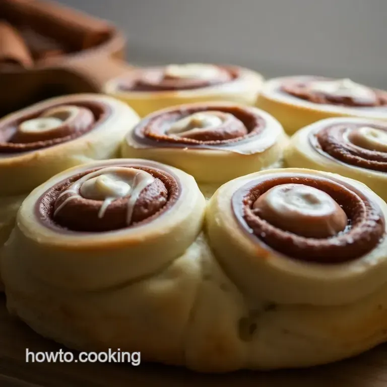 Homemade Cinnamon Rolls with Cream Cheese Glaze presentation