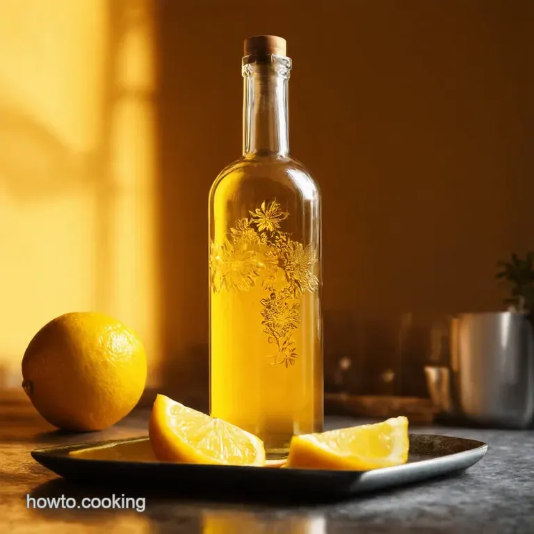 Homemade Limoncello presentation