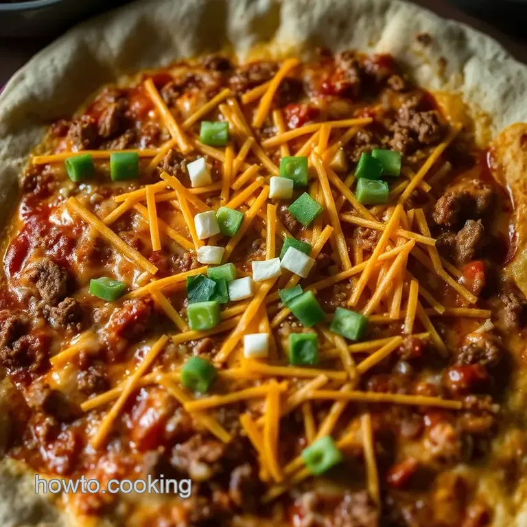 Homemade Mexican Pizza: A Cheesy Taco Delight presentation