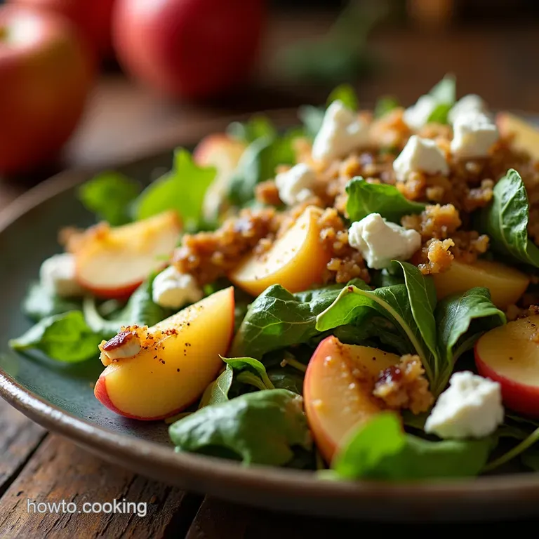 The Orchard Keepers Salad Honeycrisp Feta and Maplebalsamic Crunch presentation