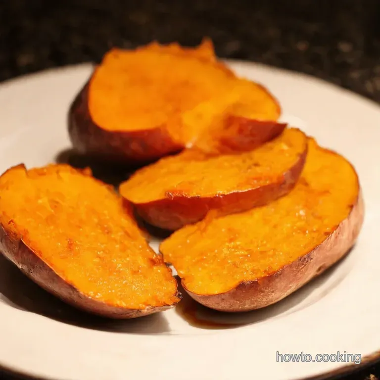 Honeyglazed Baked Sweet Potato Sunshine Slices presentation