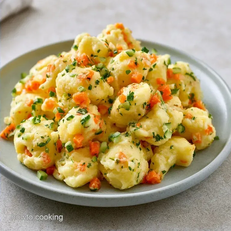 Japanese Mashed Potato Salad with Carrots