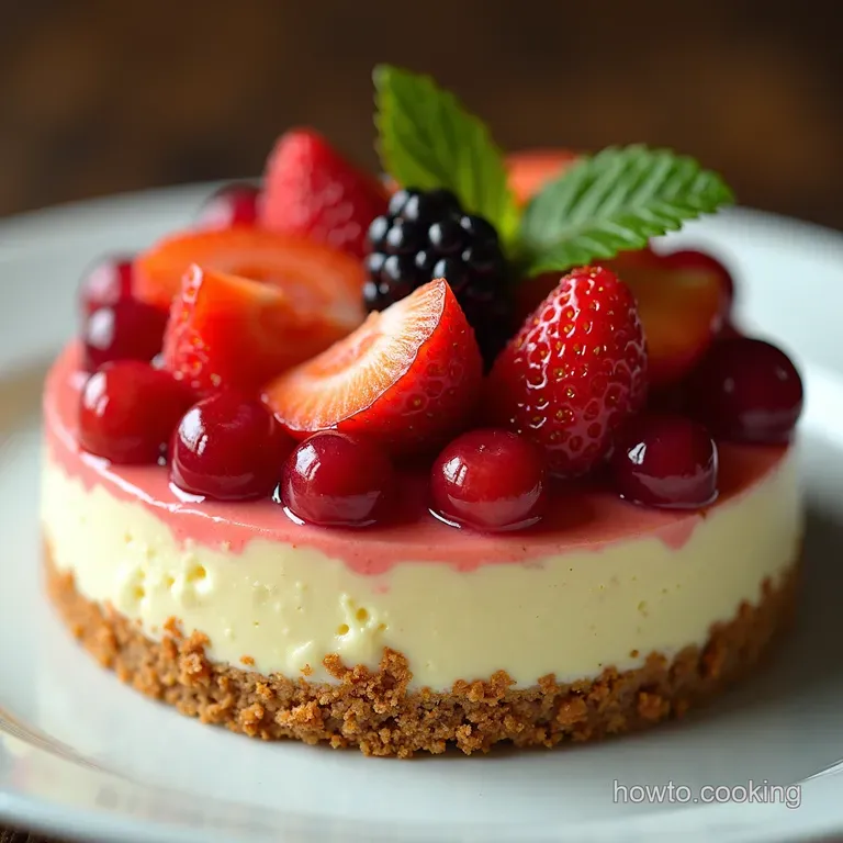 JewelTopped Fruit Salad Cheesecake