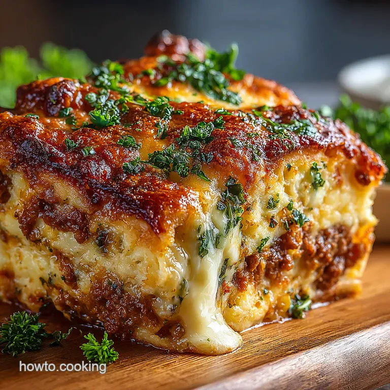 Keto Carnivore Cauliflower Lasagna presentation