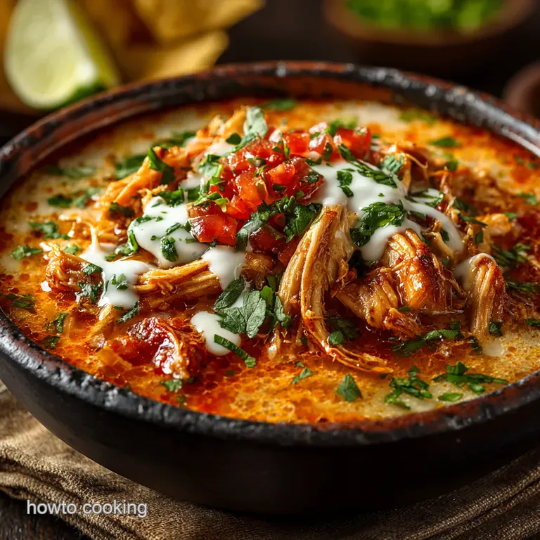 Keto Chicken Tortillaless Soup presentation