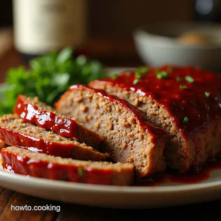 Seoulful Comfort Sweet Spicy Korean Bbq Glazed Meatloaf presentation