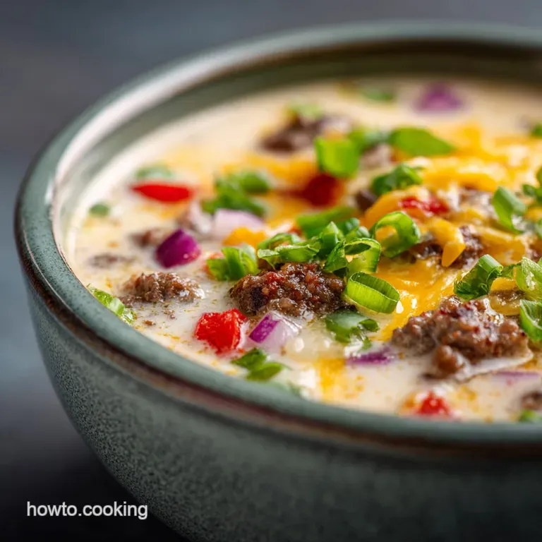 Healthy Cheeseburger Soup: Easy Low Carb and Ultra-Creamy Comfort