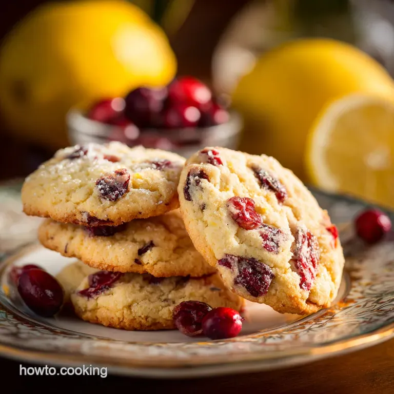 Lemon Cranberry Cookies: the Best Chewy Recipe with Sunshine Glaze presentation