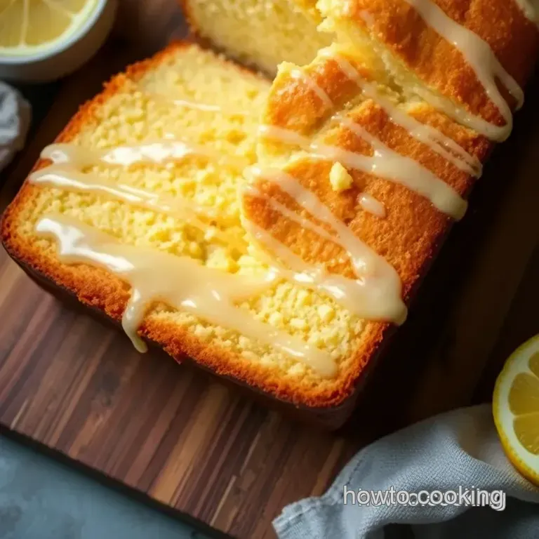Lemon Drizzle Loaf Cake - a Zesty Delight presentation