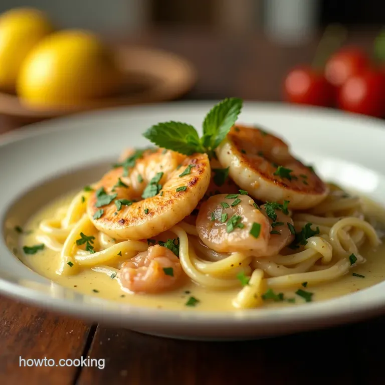 Lemon Herb Seafood Butter Sauce presentation