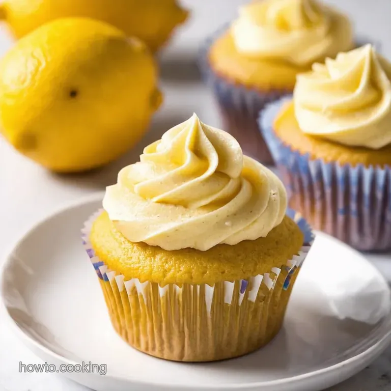 Lemon & Lavender Dream Cupcakes with Honey Buttercream presentation