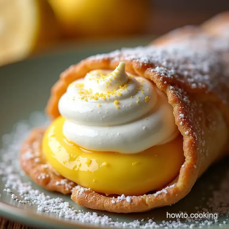 Lemon Meringue Pie Cannoli a Slice of Sunshine in Every Bite presentation