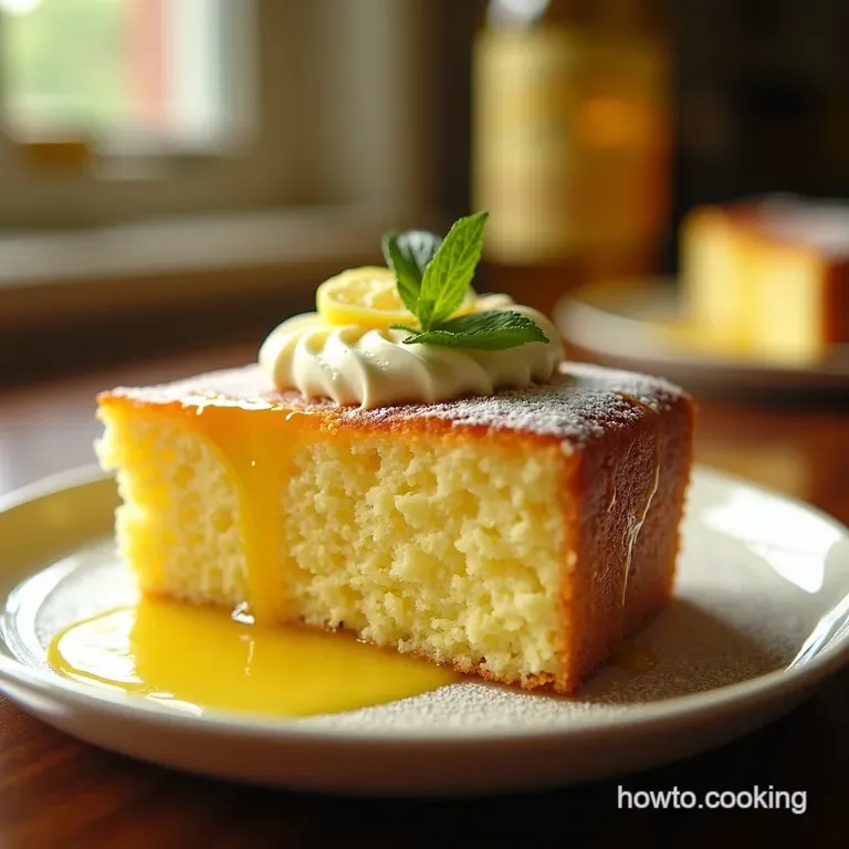 Limoncello Dream Mascarpone Cake with a Zesty Twist presentation