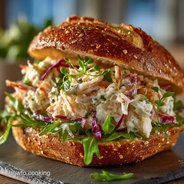 The Ultimate Loaded Brussels Sprout Slaw with Crispy Bacon and Mapledijon Vinaigrette presentation