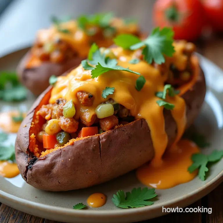The Ultimate Weeknight Win Loaded Taco Stuffed Sweet Potatoes with Chipotle Crema