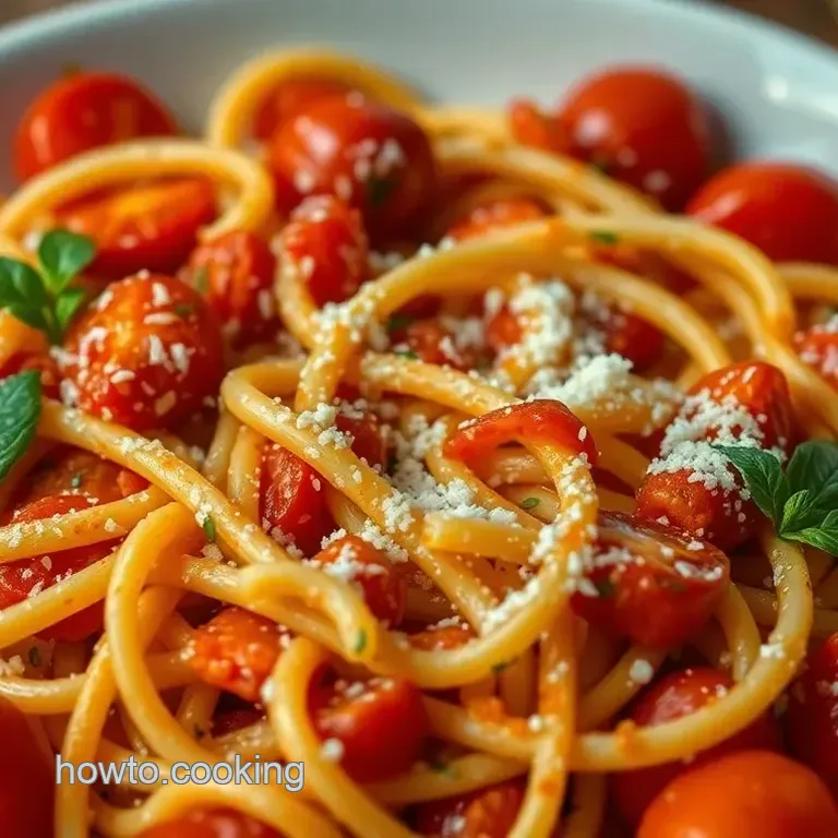 Lumache Pasta with Roasted Tomato and Basil Sauce
