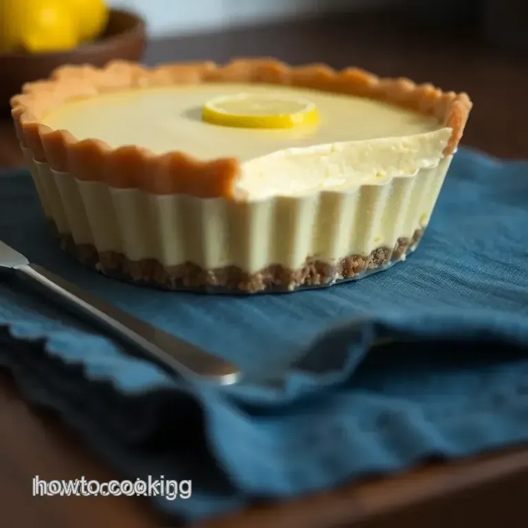 Luscious Creamy Lemon Pie: a Sunshine Slice of Delight presentation