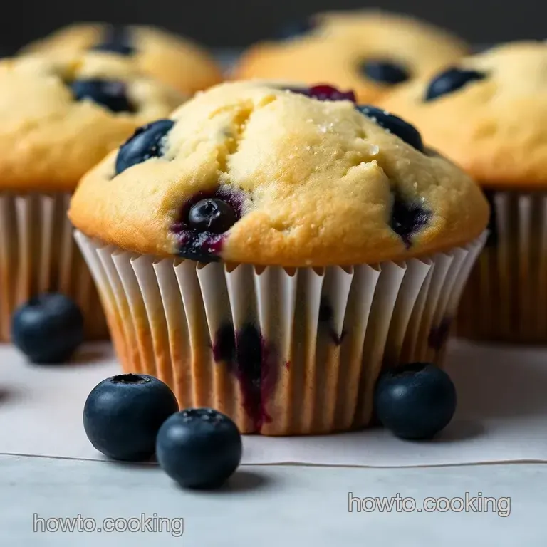 Lush Sour Cream Blueberry Muffins: a Berry Delight presentation