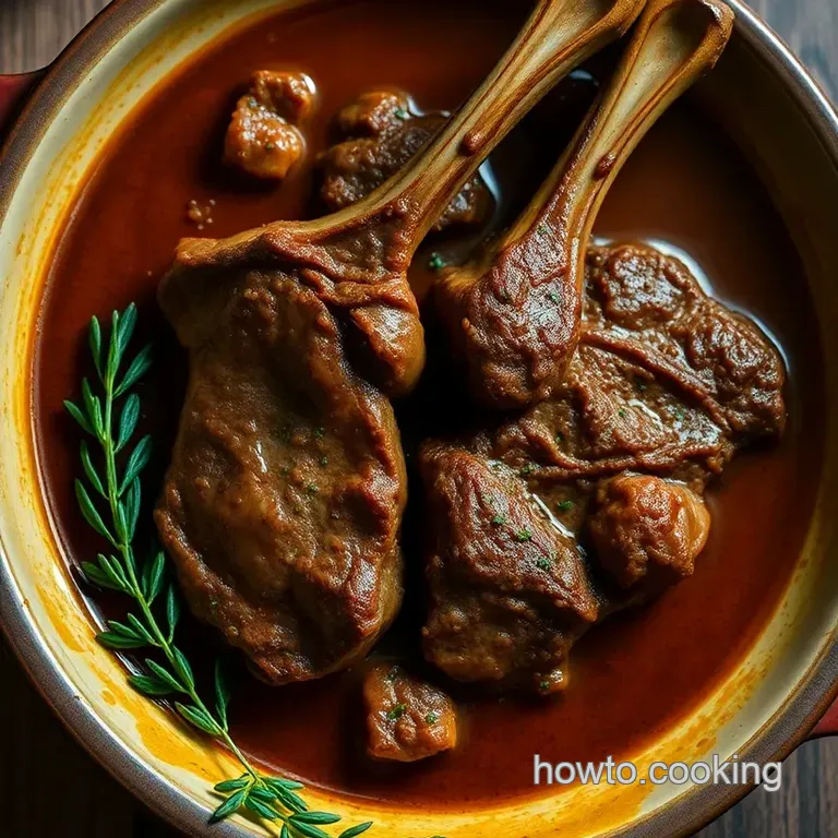 Luxe Moroccan Lamb Chops: A Tajine Delight presentation