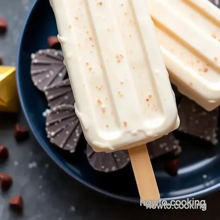 Creamy Chocolate Eskimo Pie Popsicles presentation