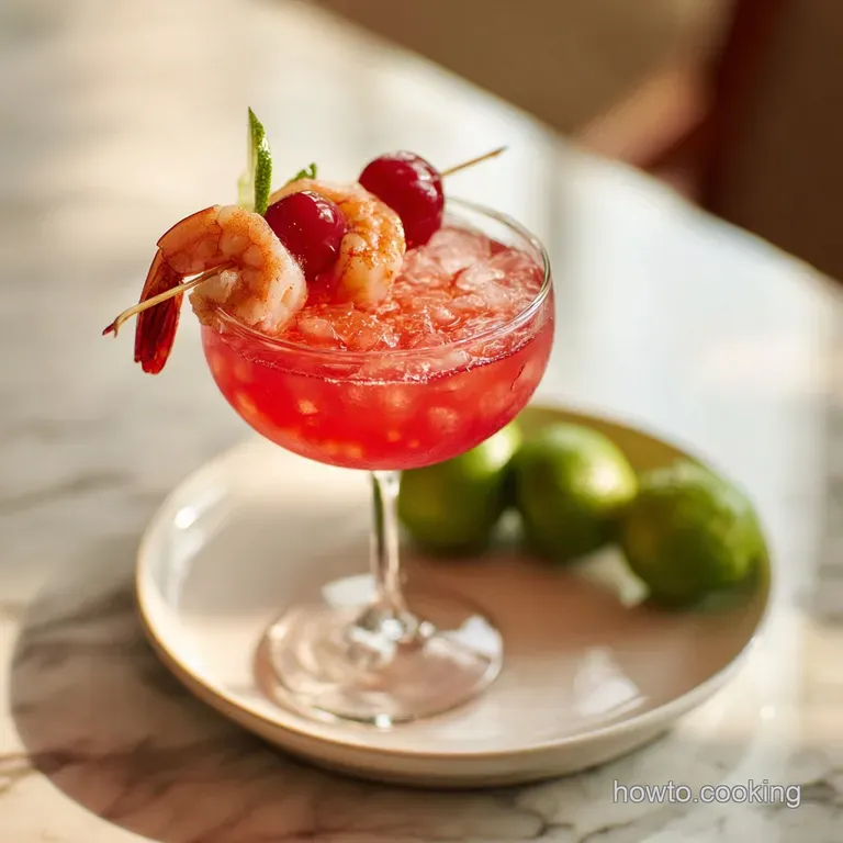 Elegant Malibu cocktail in a stemmed glass, garnished with a lime wheel and coconut flakes, set against a softly blurred b...