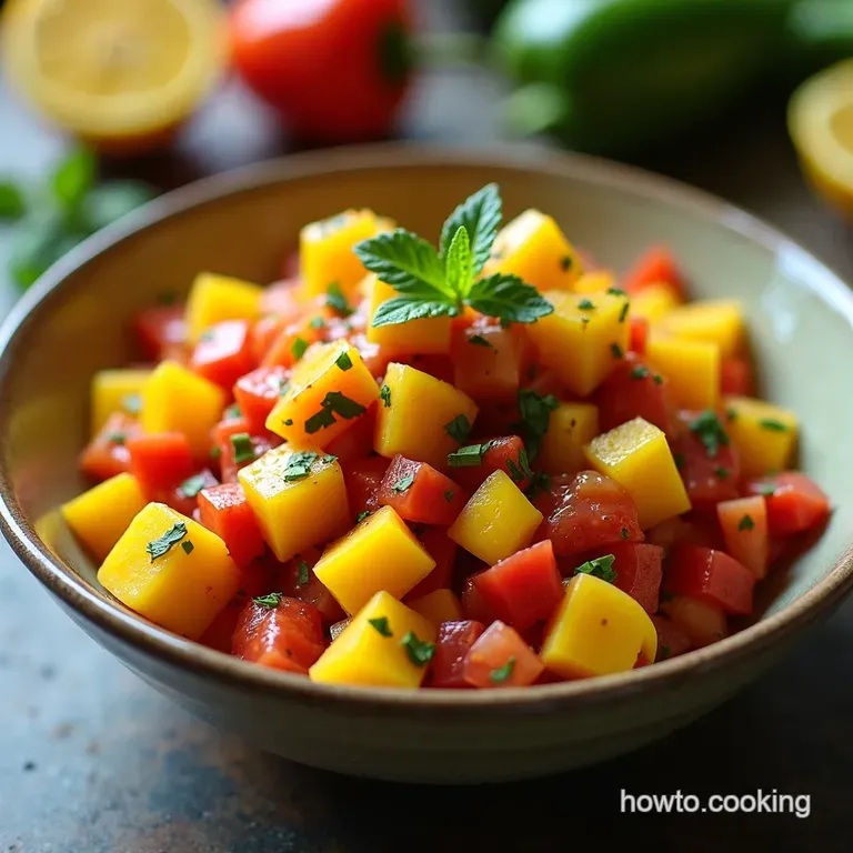Mango Bell Pepper Salsa Sunshine in a Bowl