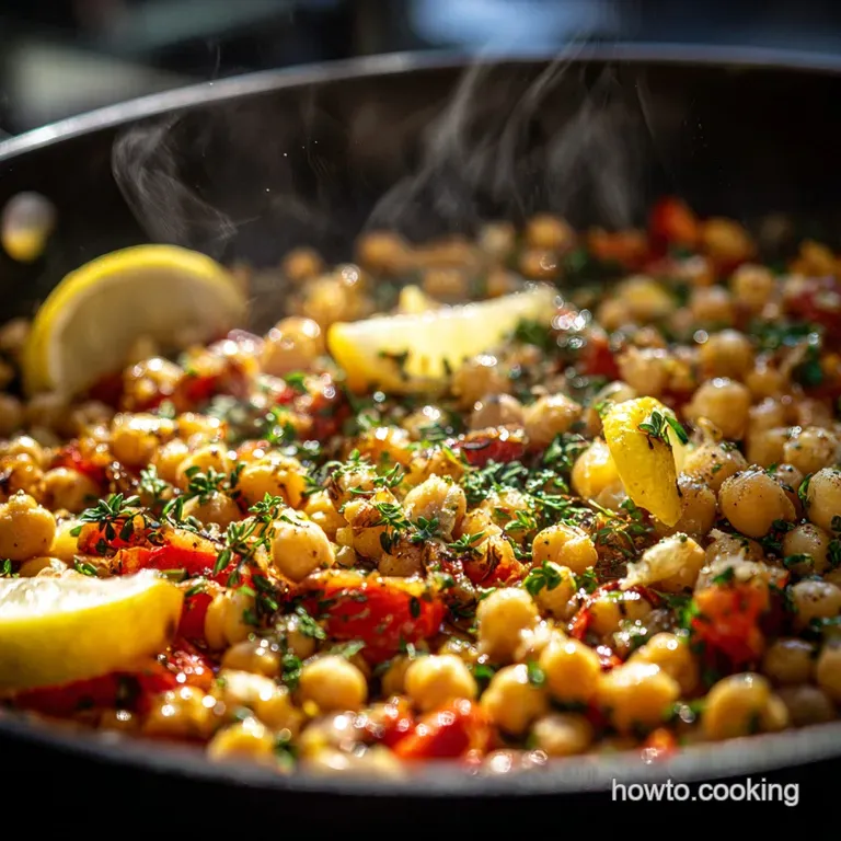 Mediterranean Chickpea Salad with the Best Lemon-Herb Vinaigrette presentation