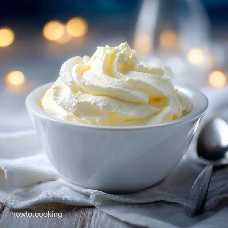 Four small, white ramekins filled with a glistening, ivory-colored cream sauce, ready to be enjoyed or used in a recipe.