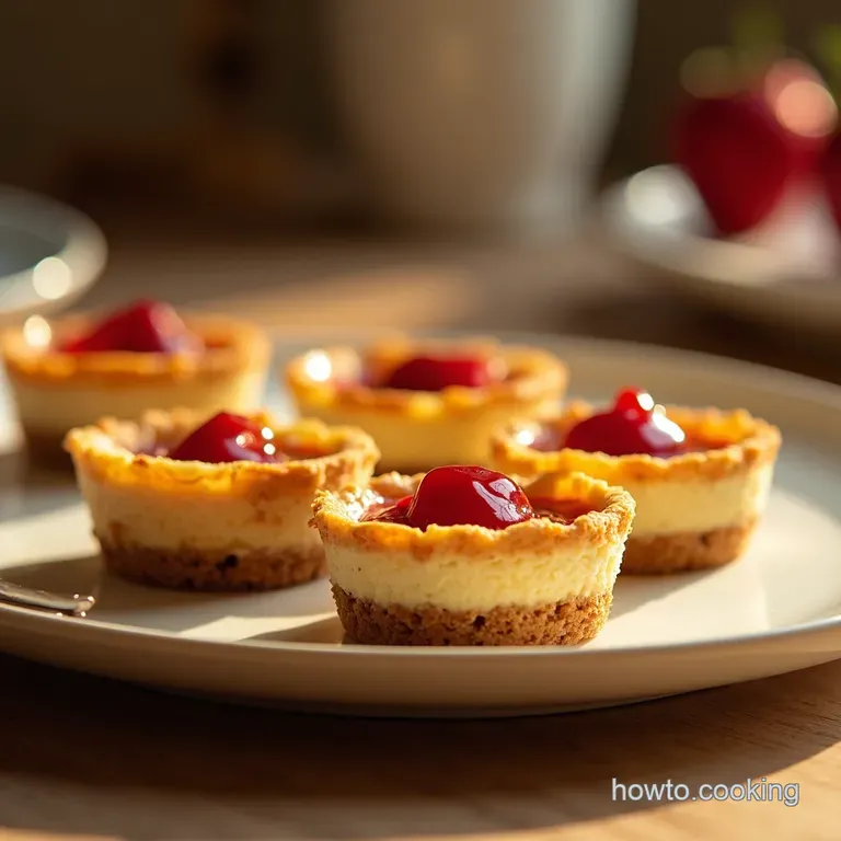 Mini New York Cheesecake Tarts presentation