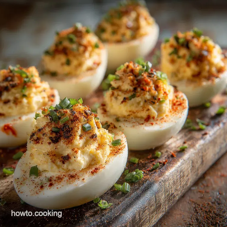Mississippi Sin Deviled Eggs the Ultimate Creamy Cheesy Party Appetizer presentation