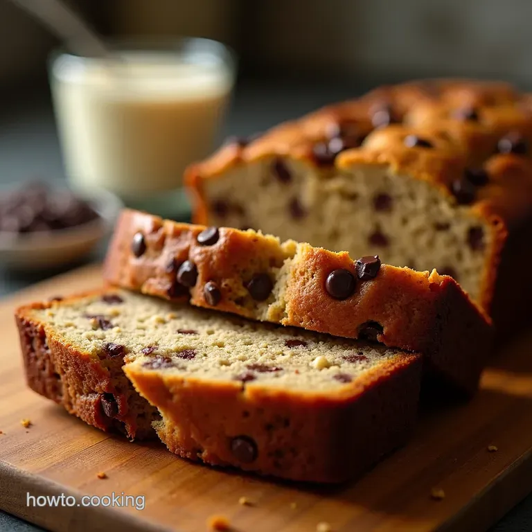 Irresistible Chocolate Chip Banana Bread presentation